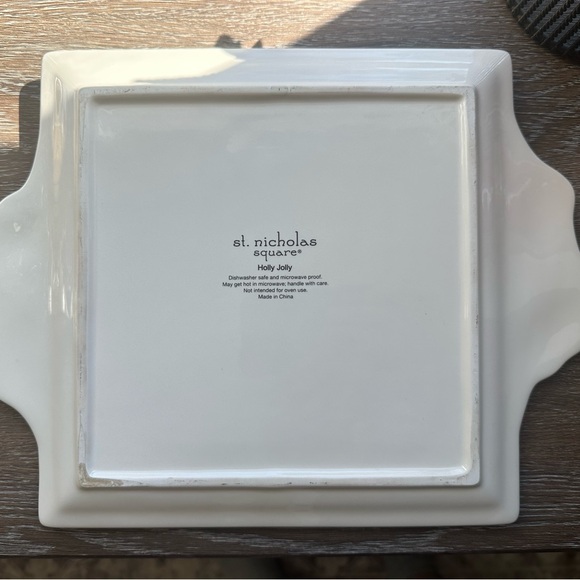 St Nicholas Square - Vintage Holly Jolly Serving Platter